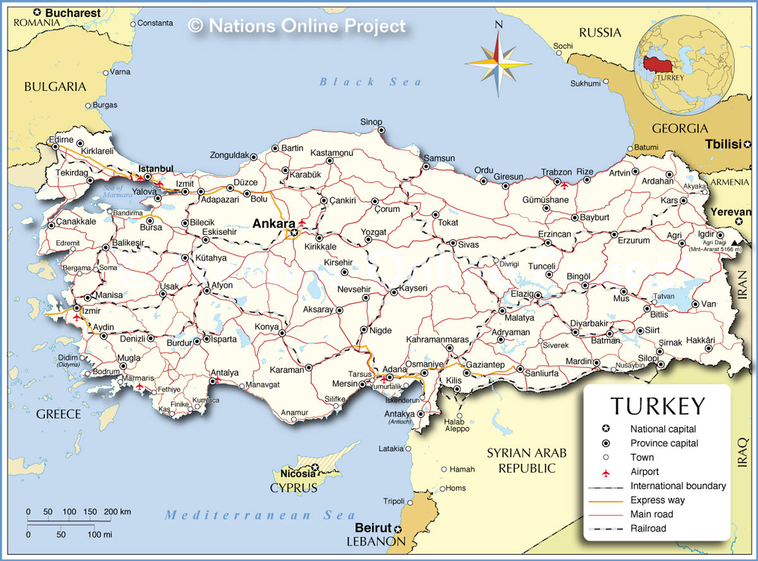 Jaif 躍進するアジア等の原子力 トルコの地図