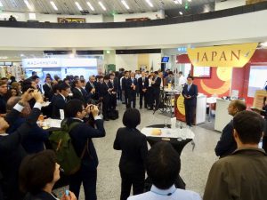 The opening ceremony for Japanese booth